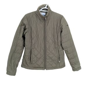 Columbia quilted puffer jacket khaki olive green medium